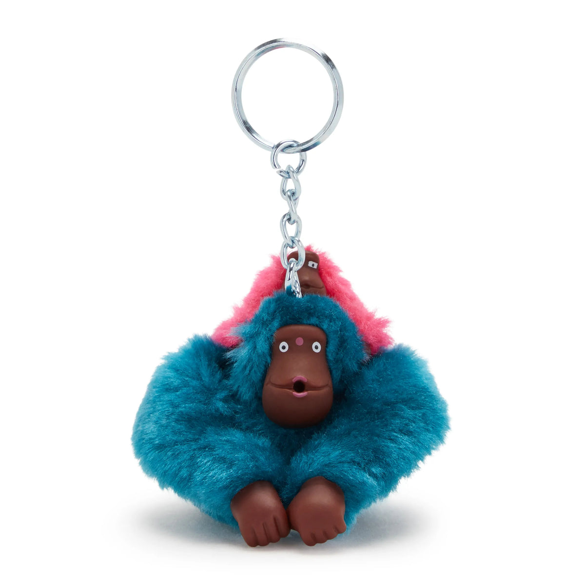 Mom and Baby Sven Monkey Keychain Bouncy Blue - 1