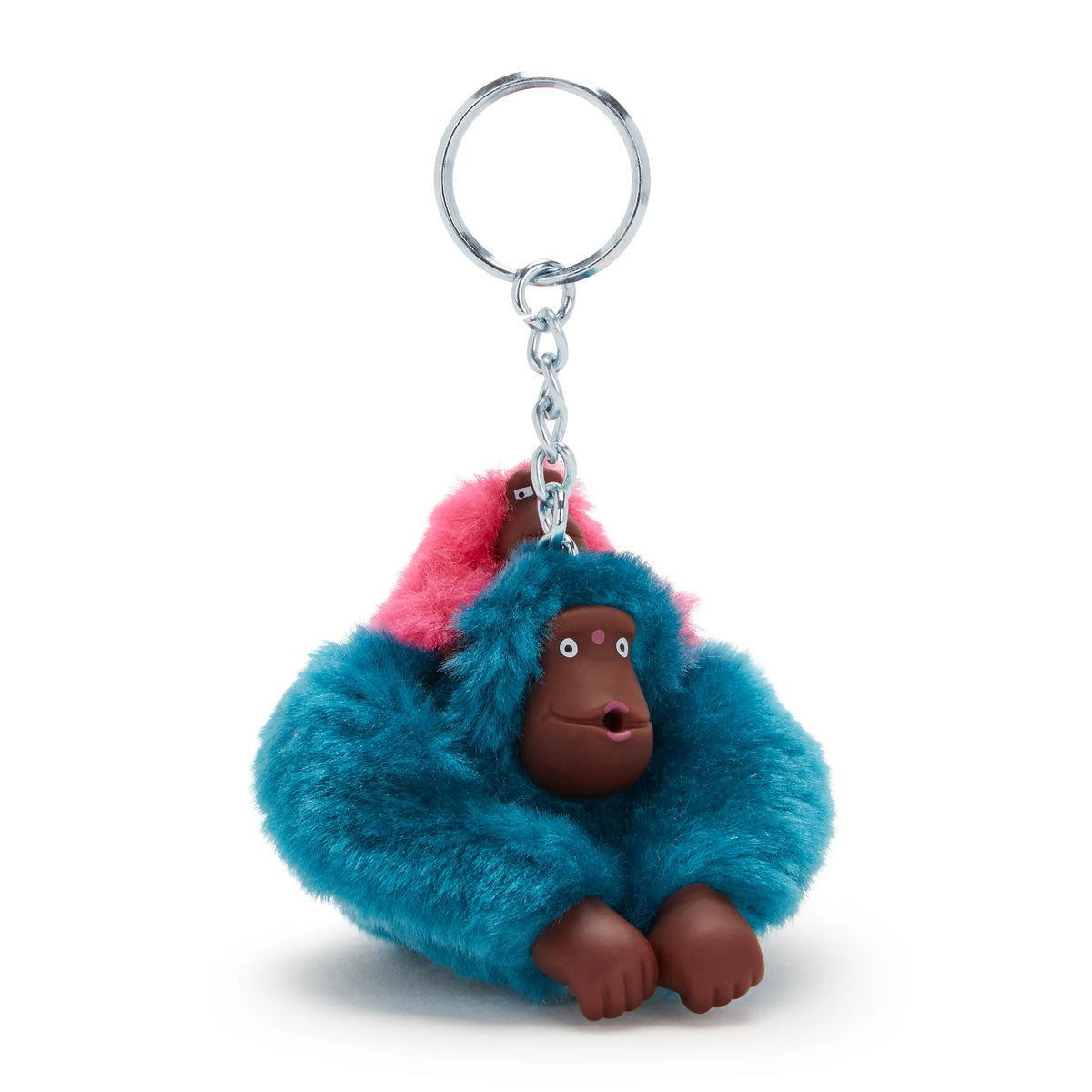 Mom and Baby Sven Monkey Keychain Bouncy Blue - 2