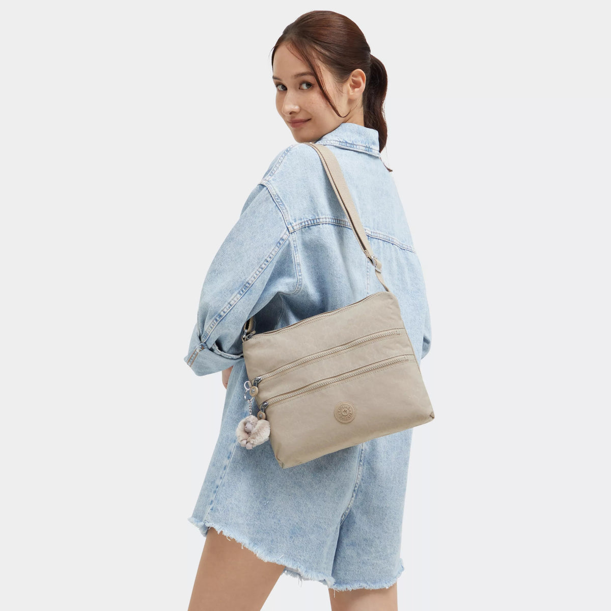 Alvar Printed Crossbody Bag Sign Beige Emb - 2