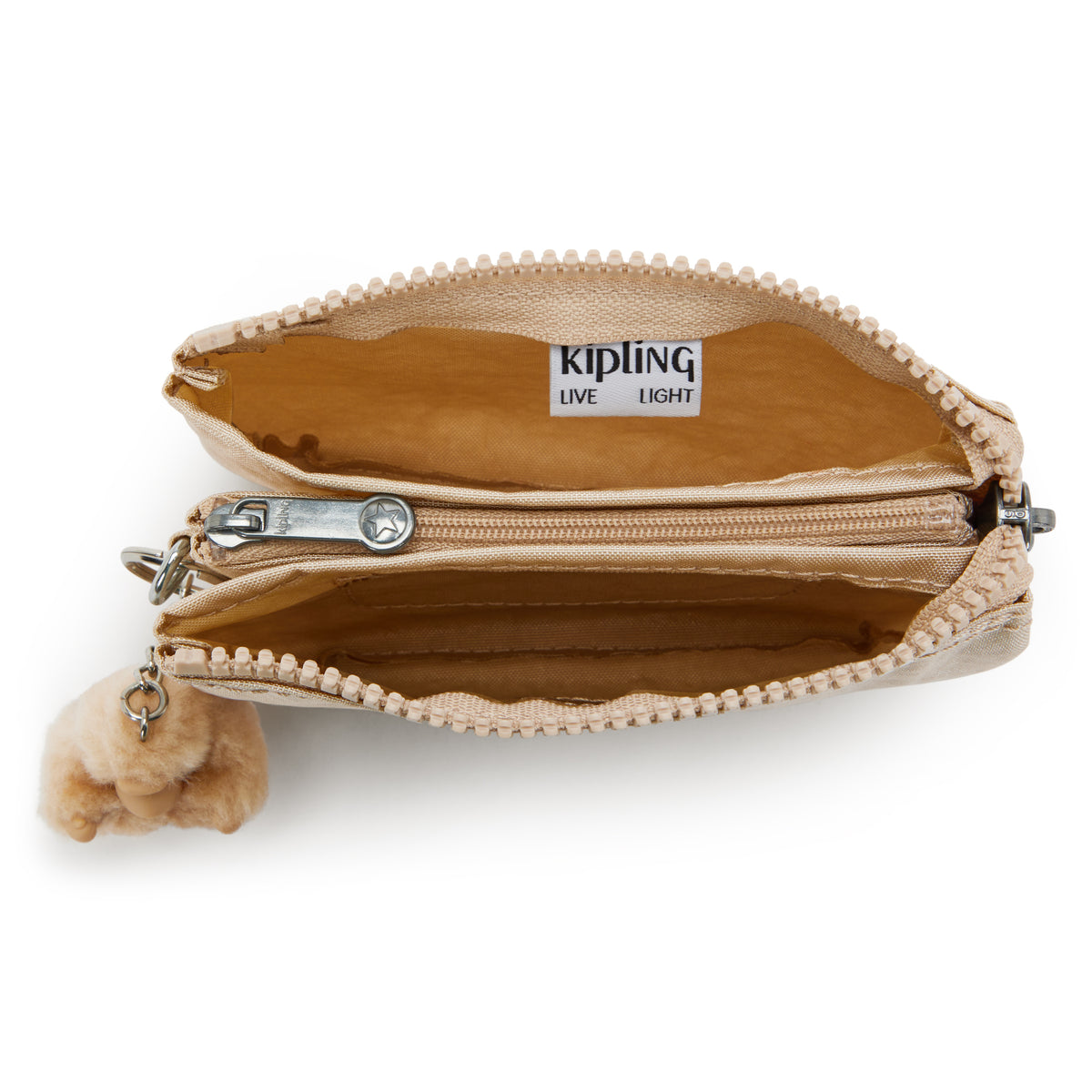 Creativity Small Shimmer Pouch Sparkled Beige - 3
