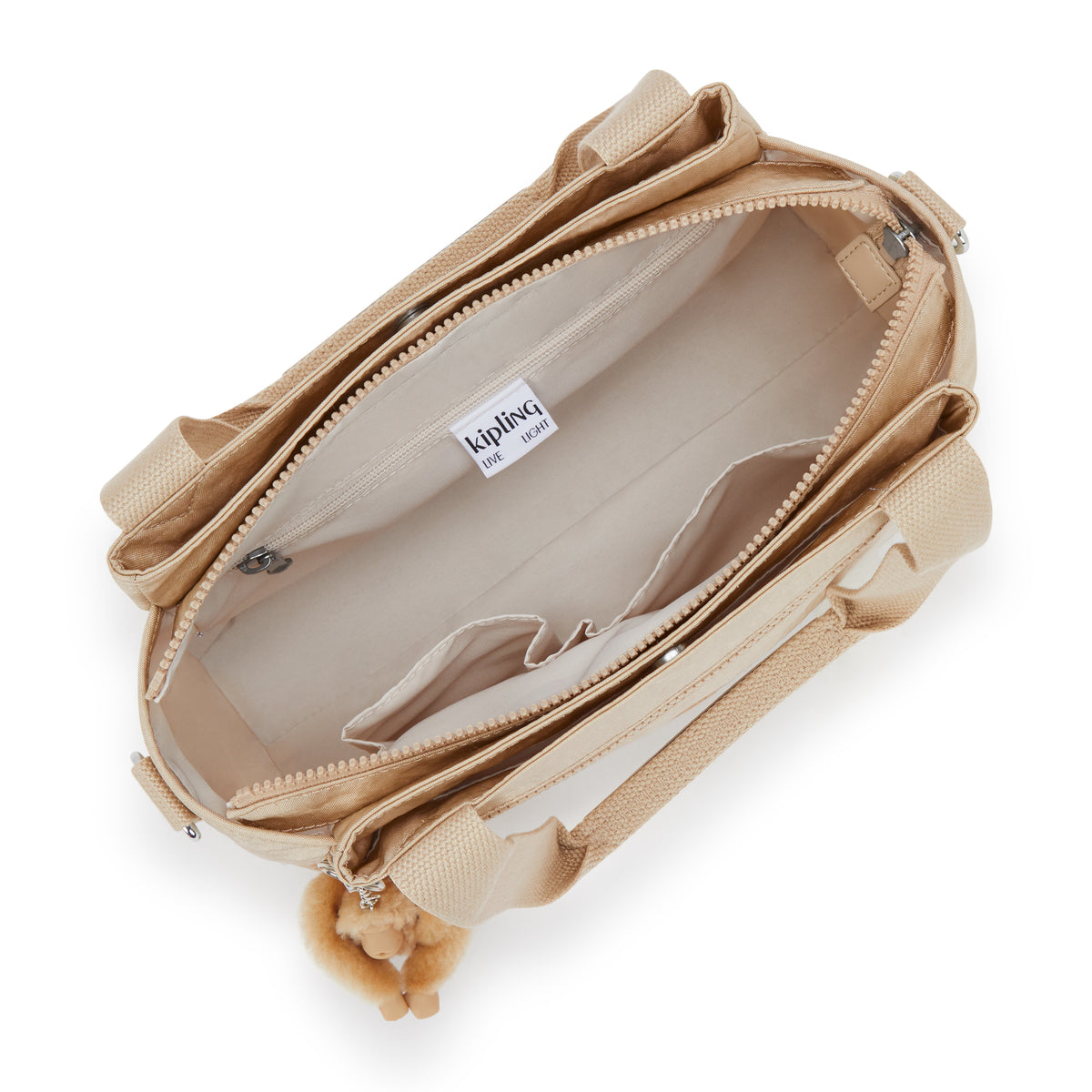 Elysia Shimmer Shoulder Bag Sparkled Beige - 3