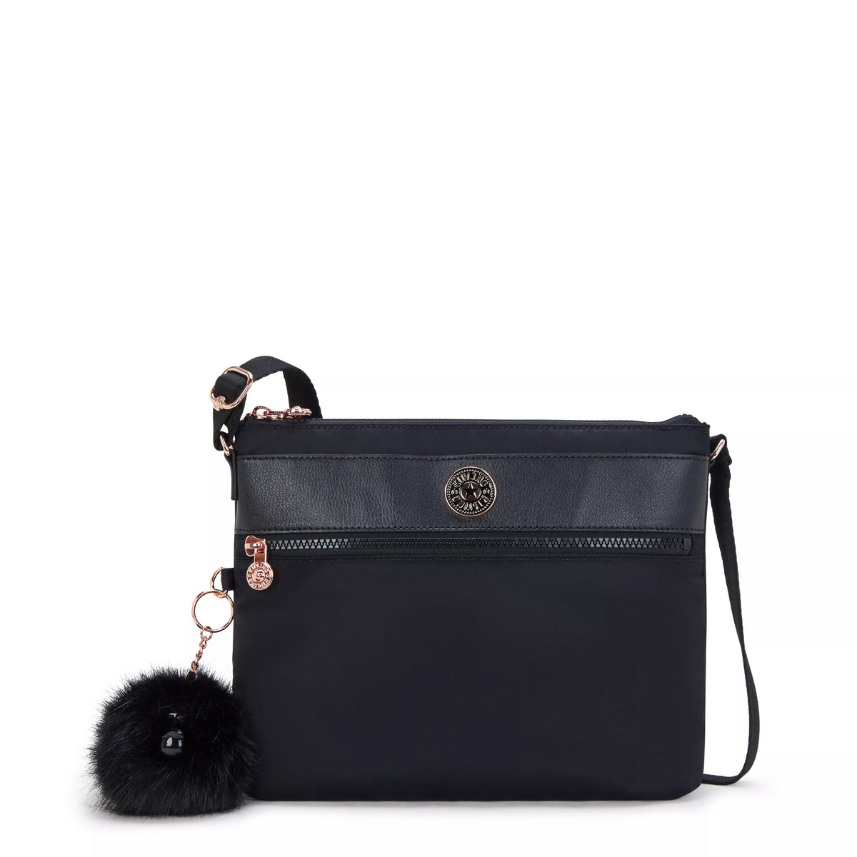 Ambrosia Crossbody Bag Jet Black Satin WK - 1