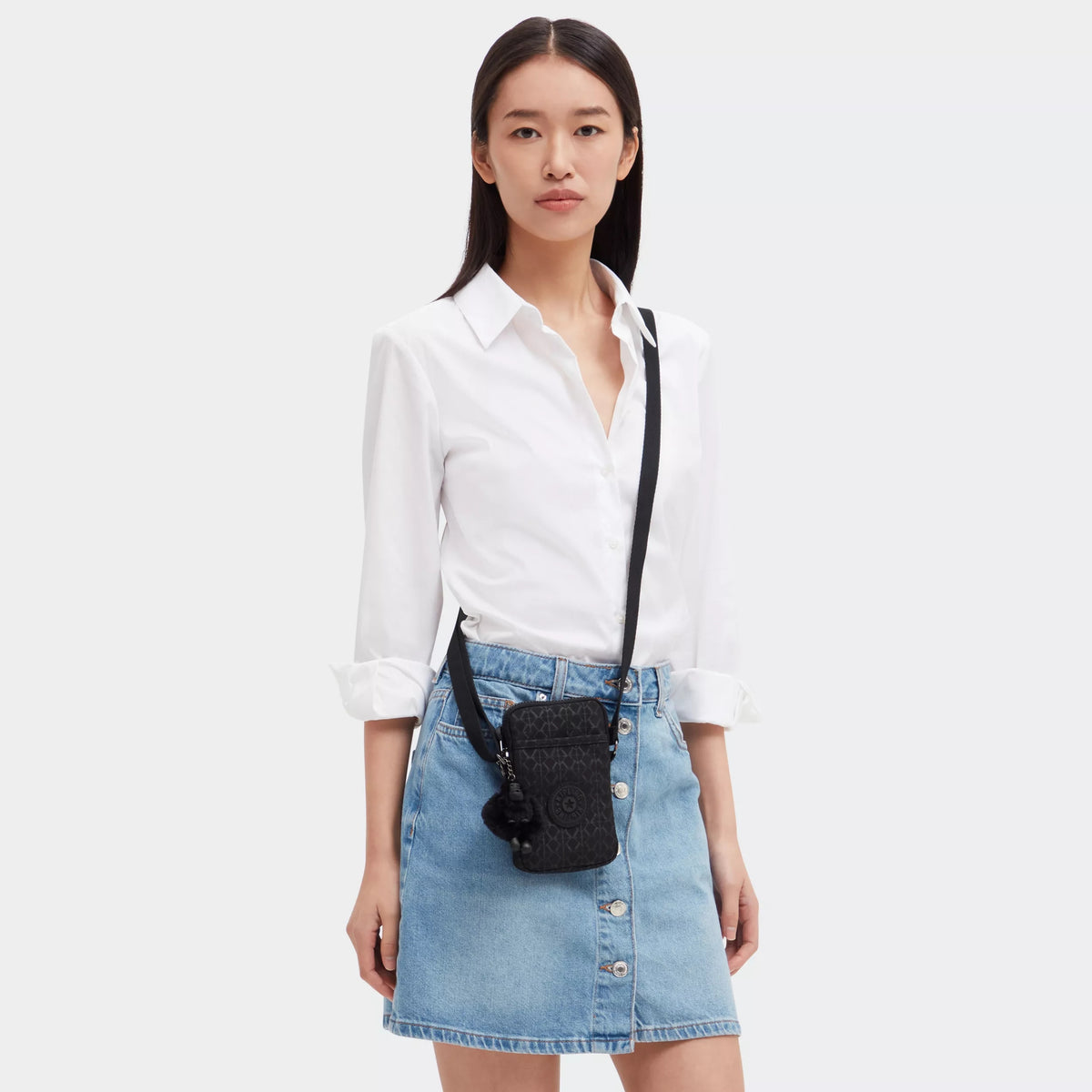 Tally Printed Crossbody Phone Bag Signature Emb - 2