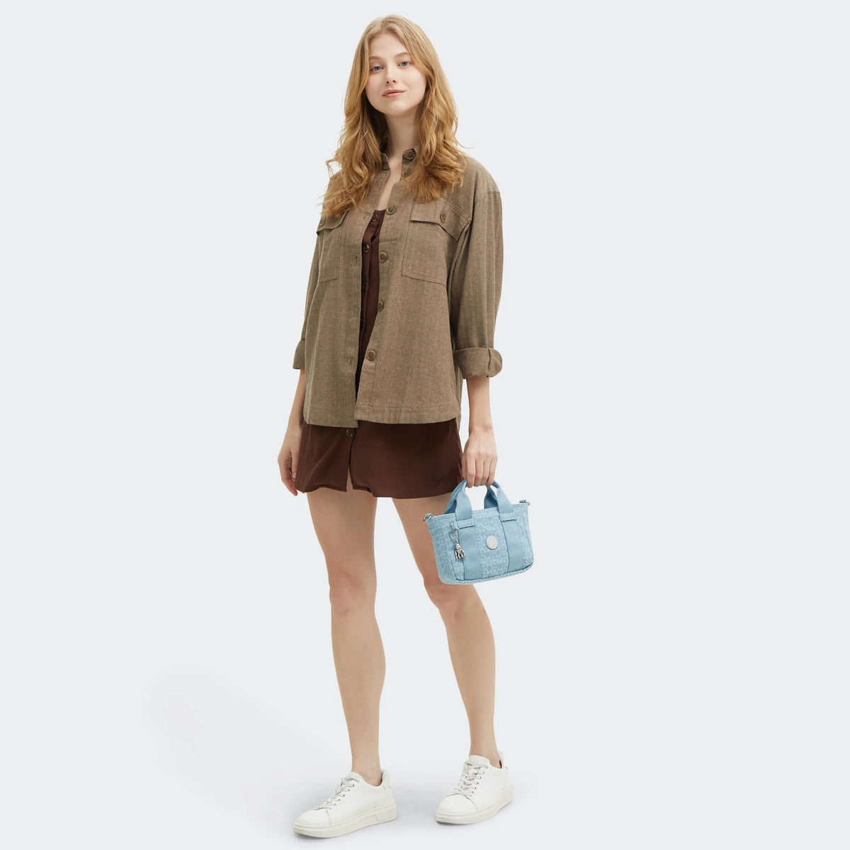 Ritta Mini Printed Denim Shoulder Bag Light Denim Jq - 2