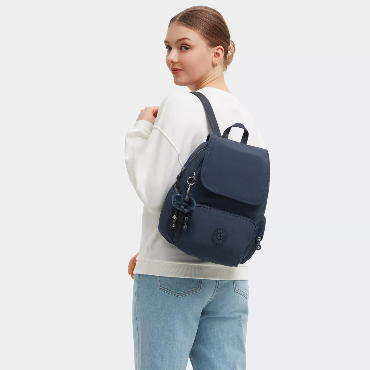 City Zip Small Backpack Blue Bleu 2 - 2