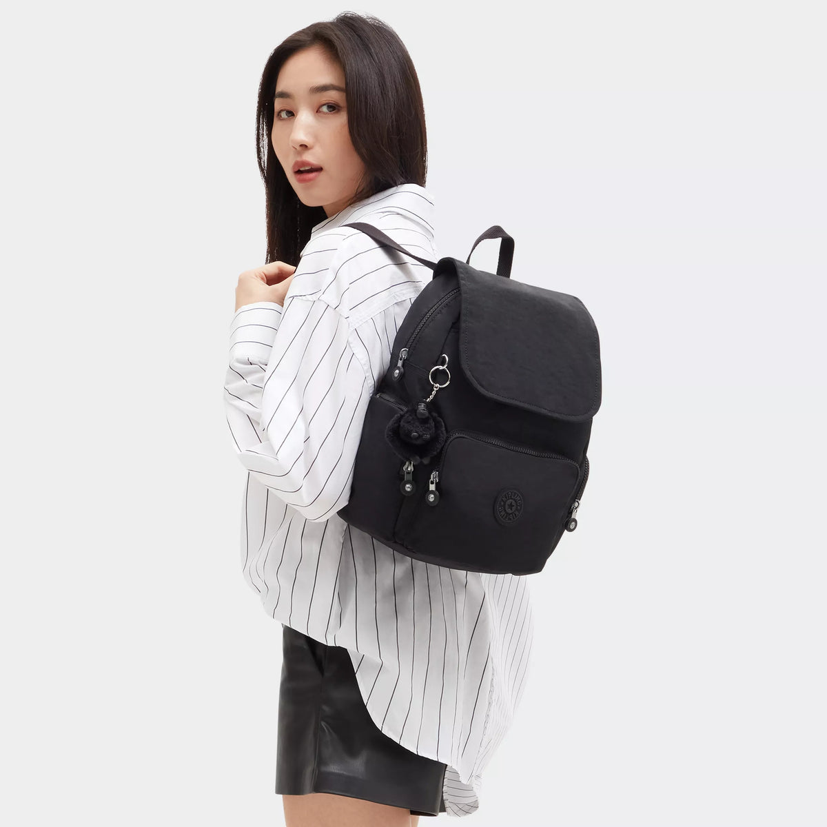 City Zip Small Backpack Black Noir - 2