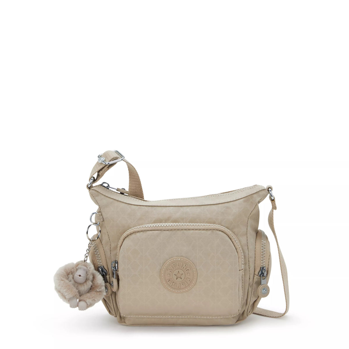 Gabbie Mini Printed Crossbody Bag Sign Beige Emb - 1