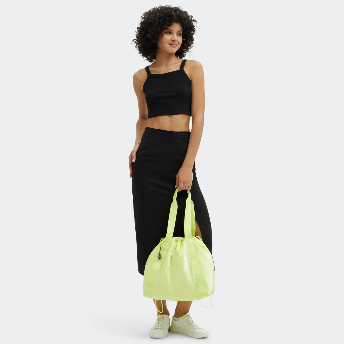 Elmar Lacquered Drawstring Tote Bag Bright Sun Glam - 2