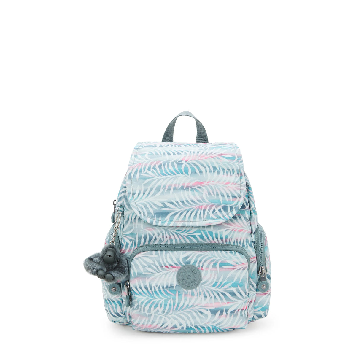 City Zip Mini Printed Backpack Palmtree Leaves - 1