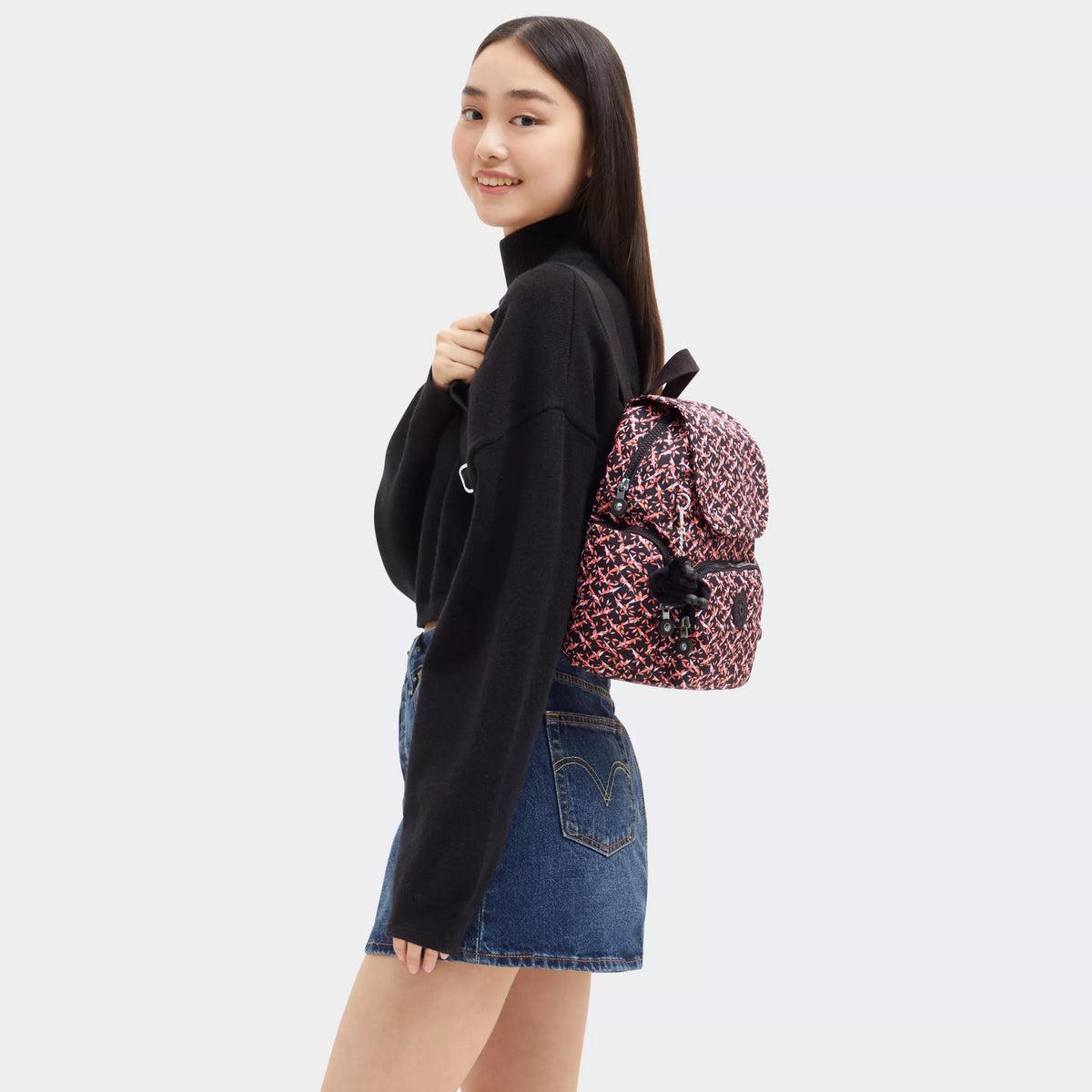 City Zip Mini Printed Backpack Dancing Bouquet - 2