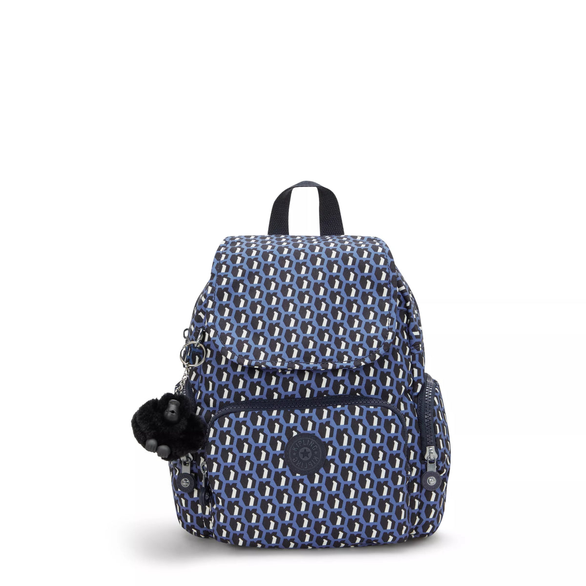 City Zip Mini Printed Backpack 3D K Blue - 1