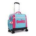 New Storia 4-Wheeled Rolling Bag Smile Blue Print - 4