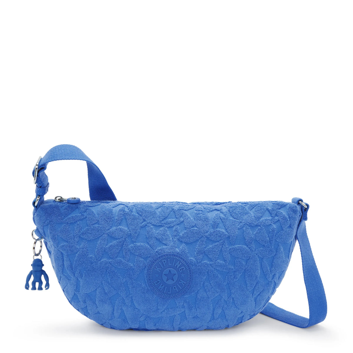 Julisa Terry Cloth Crescent Crossbody Bag Towel Leaves - 1