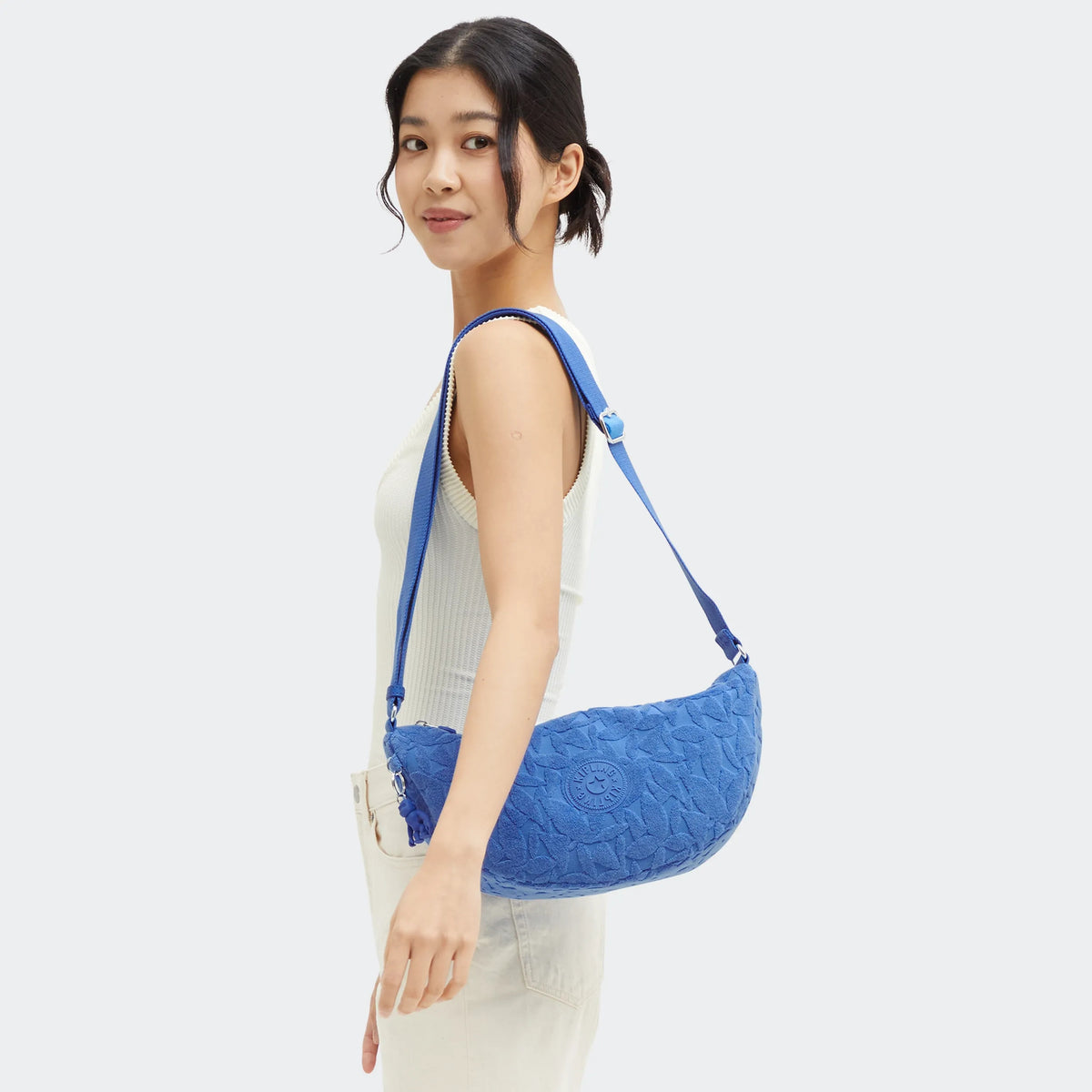 Julisa Terry Cloth Crescent Crossbody Bag Towel Leaves - 2
