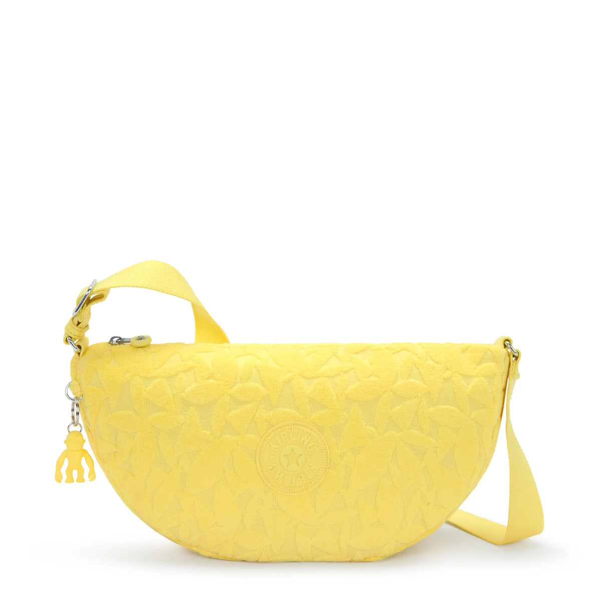 Julisa Terry Cloth Crescent Crossbody Bag Sun Leaves - 1