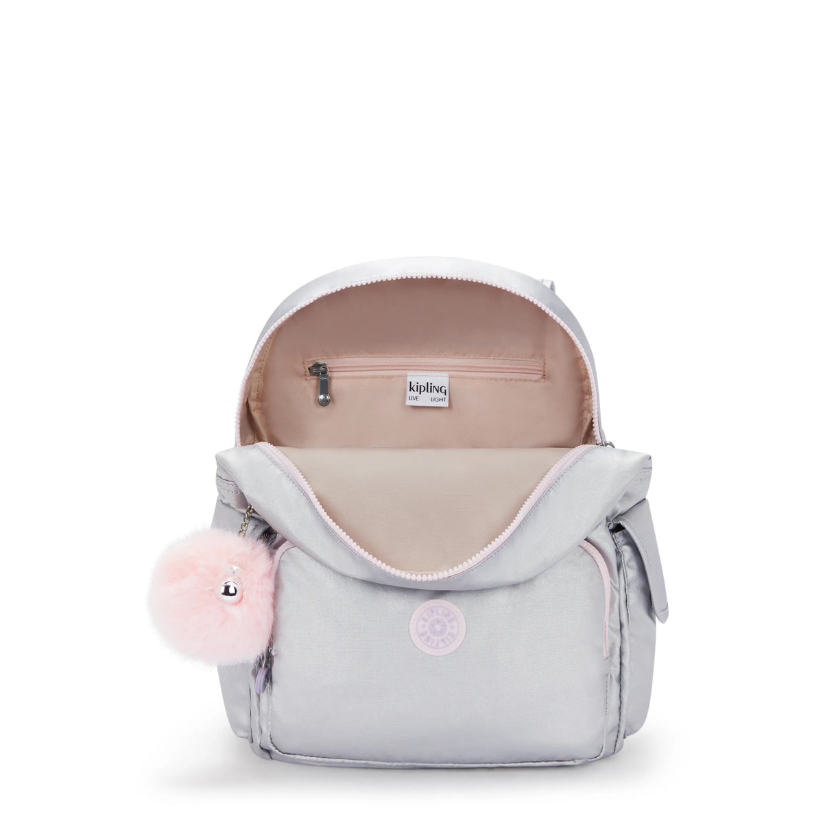 City Pack Metallic Backpack Silver Glow Met - 3