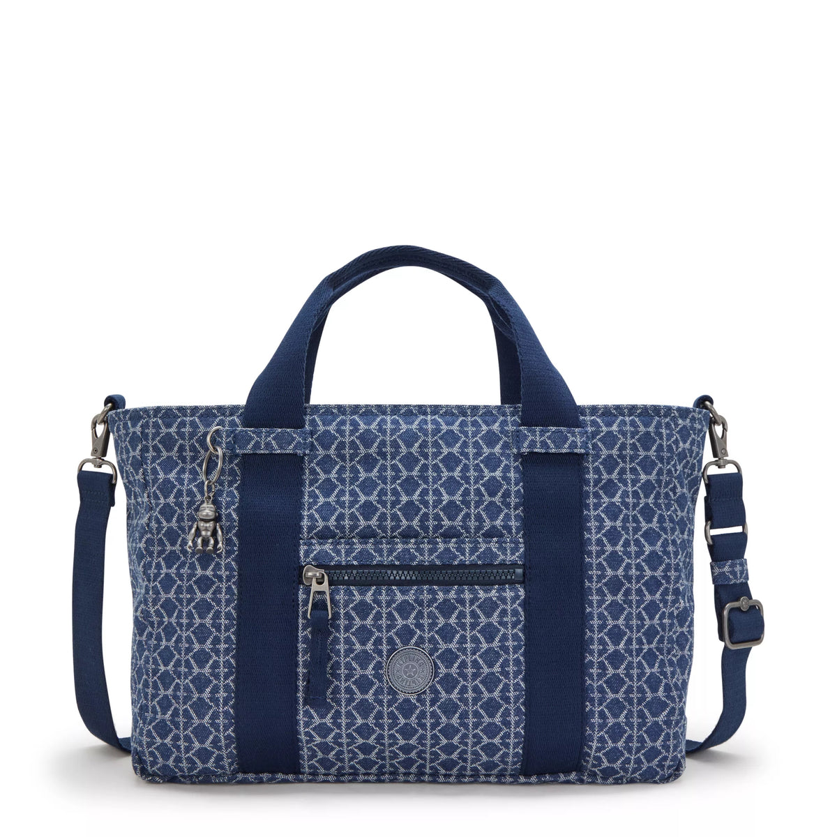 Ritta Small Printed Denim Handbag Signature Denim - 1