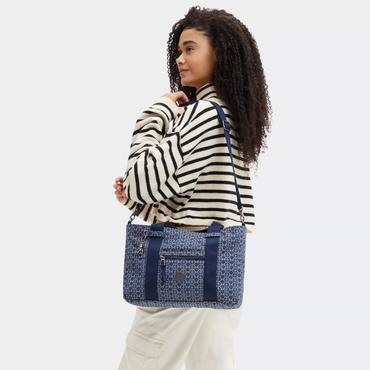 Ritta Small Printed Denim Handbag Signature Denim - 2