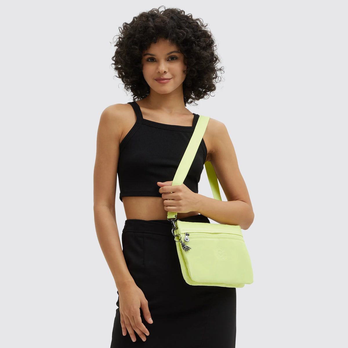 Riri Large Zip Lacquered Crossbody Bag Bright Sun Glam - 2