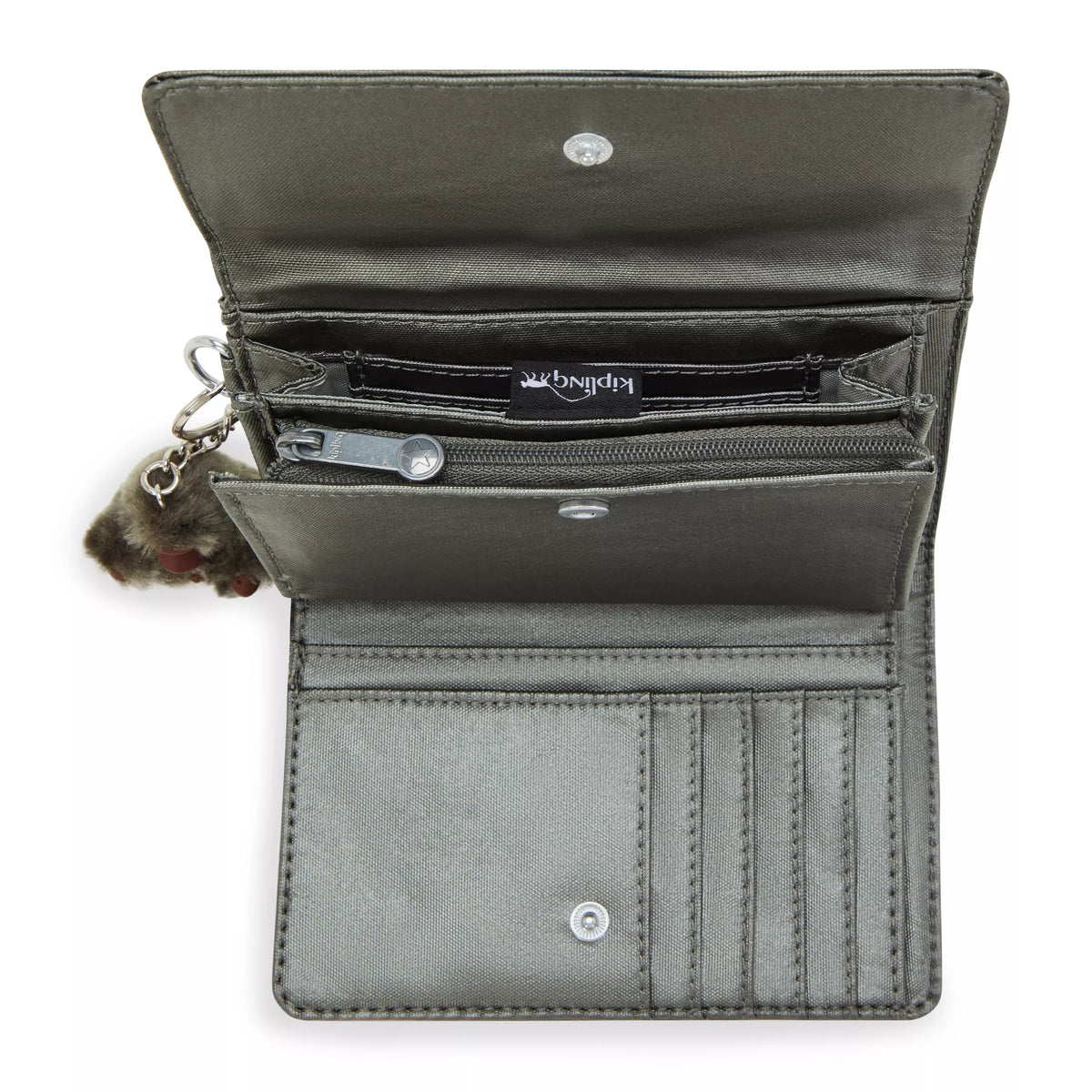 Pixi Medium Metallic Organizer Wallet Moon Grey Metallic - 3