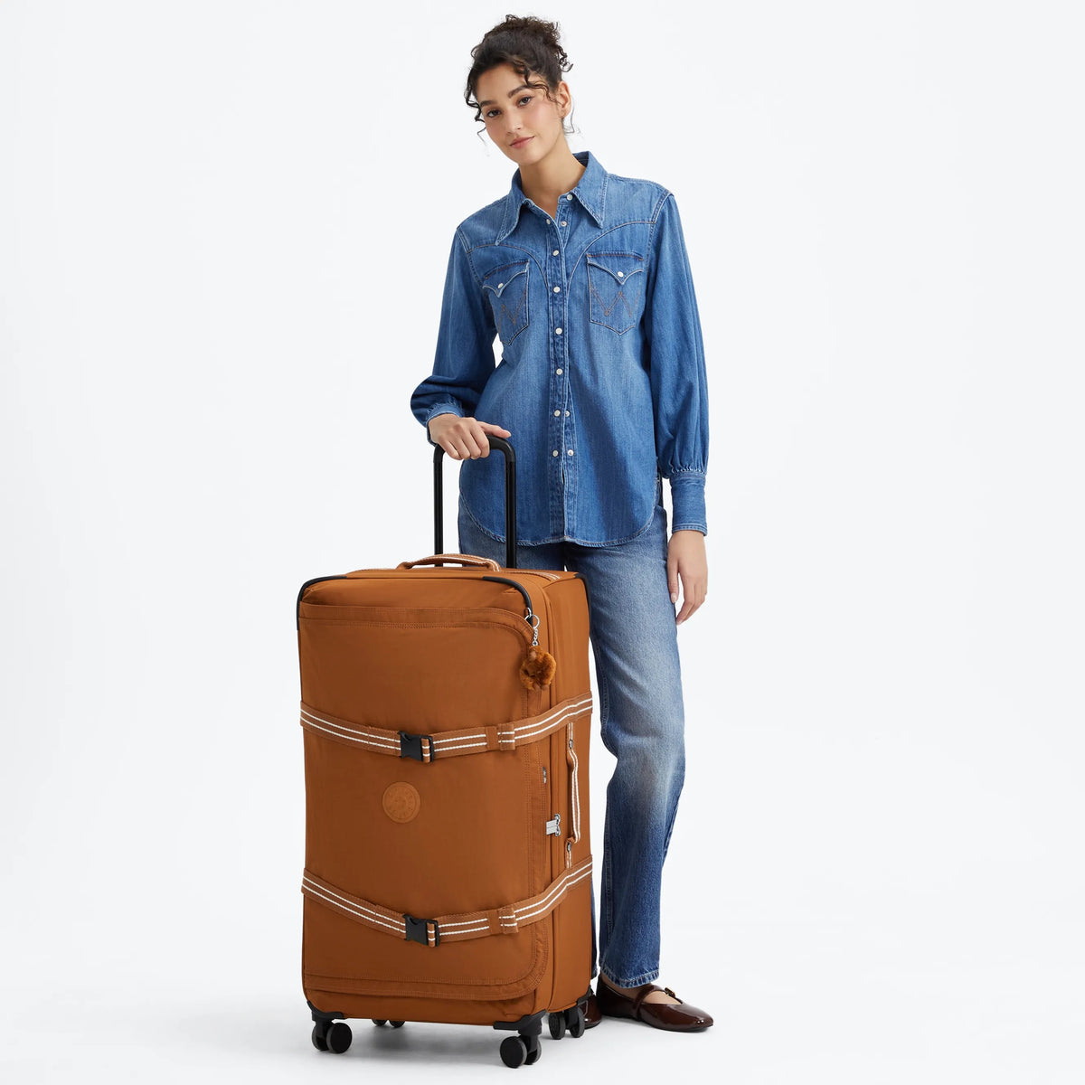Spontaneous Large Rolling Luggage Stylish Mokka - 2
