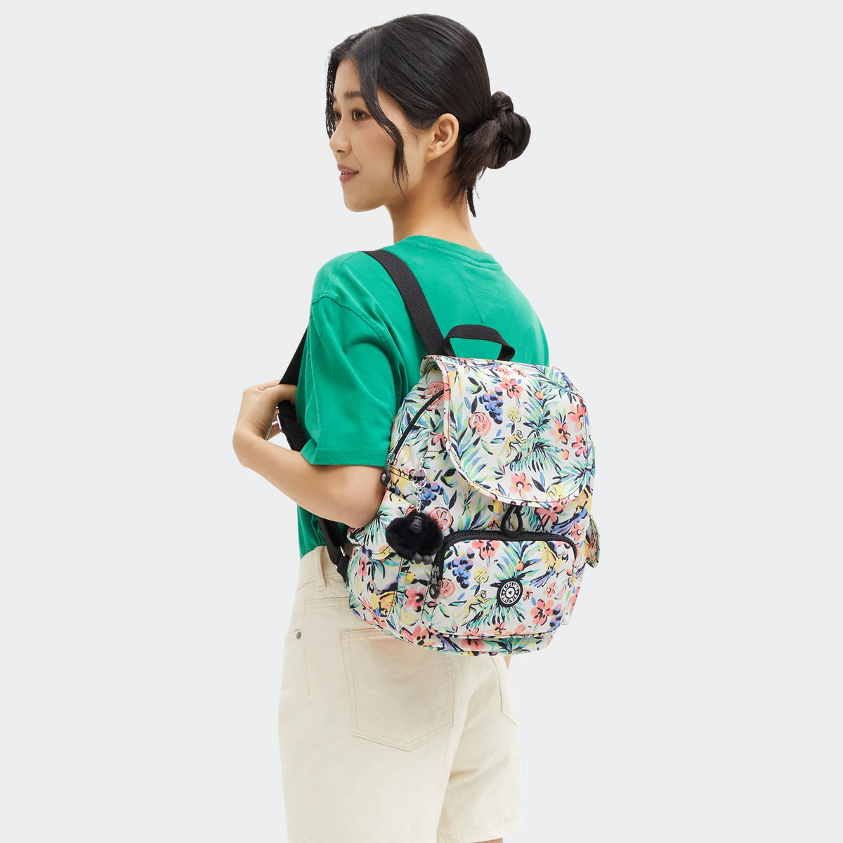 City Pack Small Printed Backpack Cocktail Floral - 2