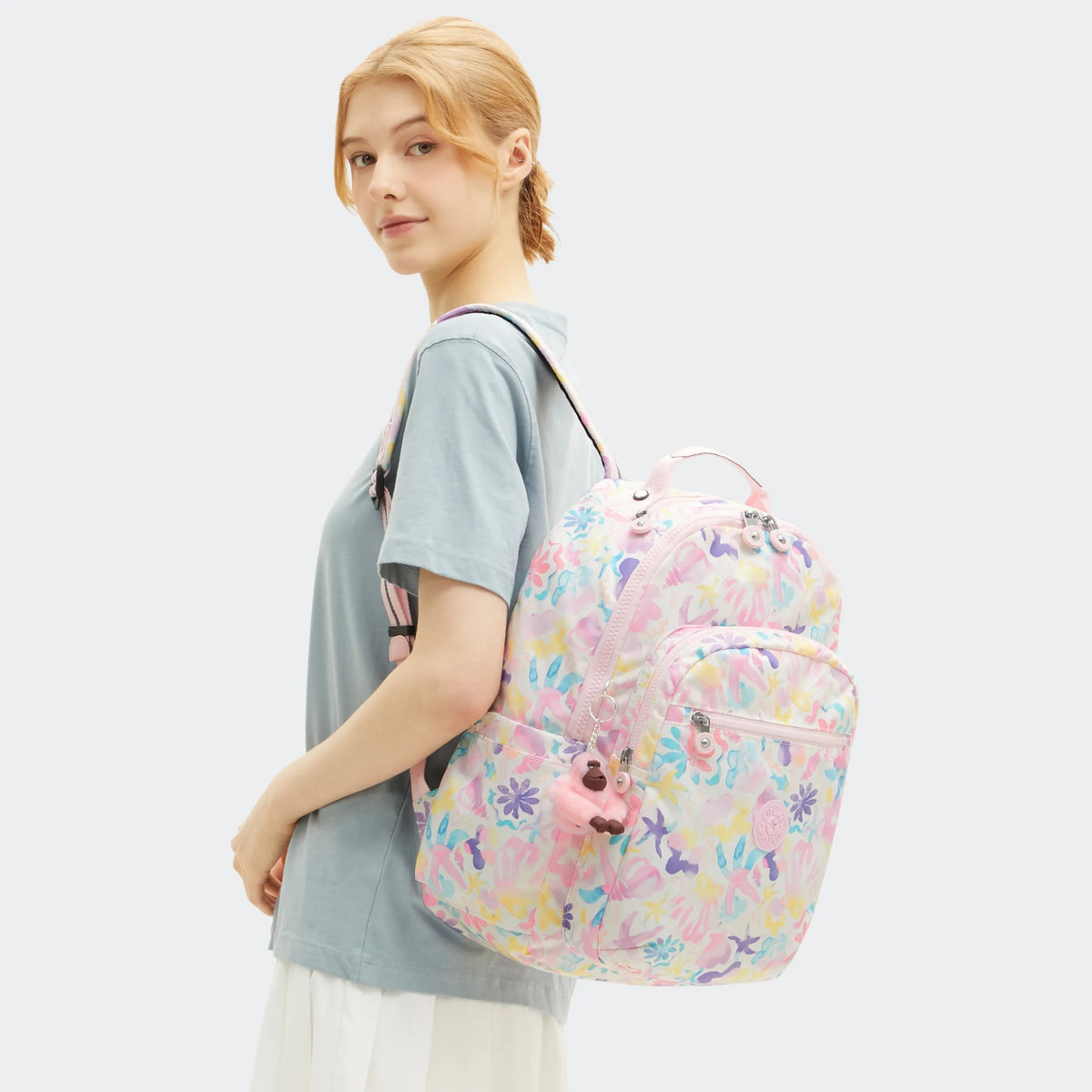 Seoul Large Printed 15" Laptop Backpack Aqua Sea - 2
