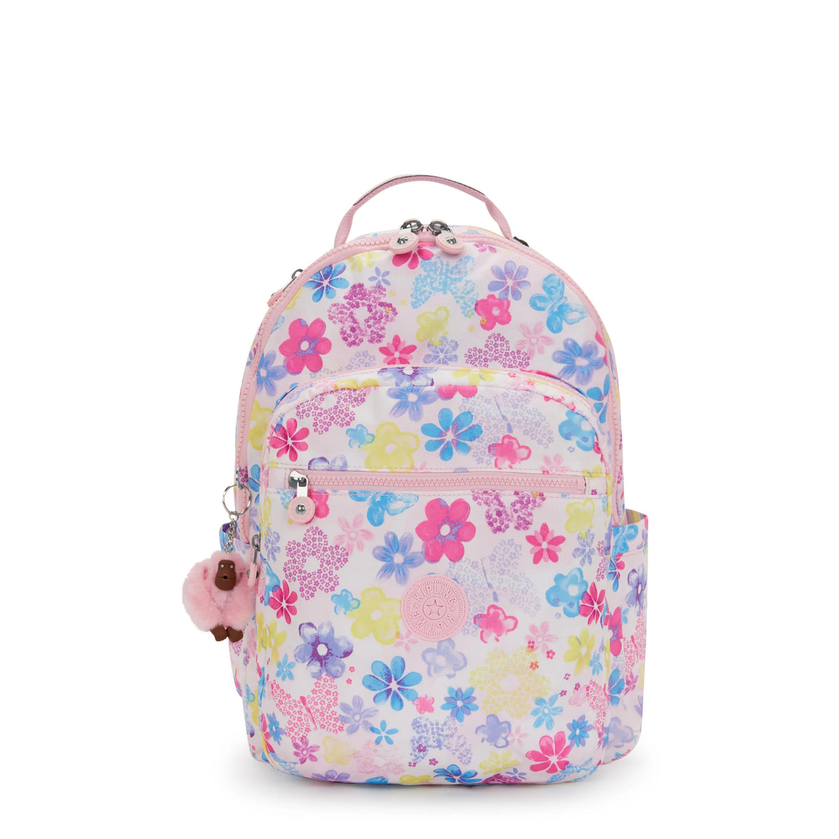 Seoul Large Printed 15" Laptop Backpack Flower Stamp - 