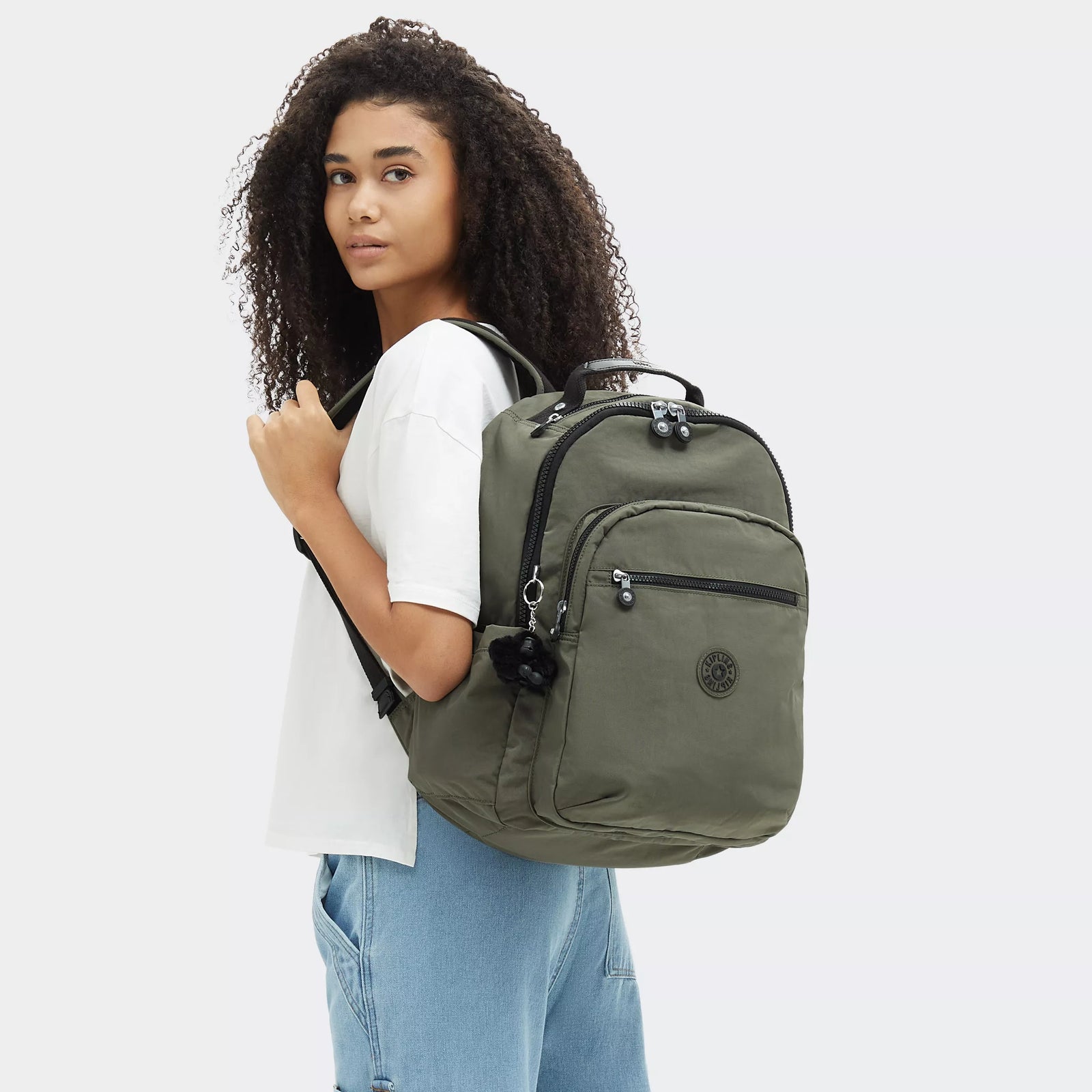 Seoul Large 15" Laptop Backpack Green Moss-view-2