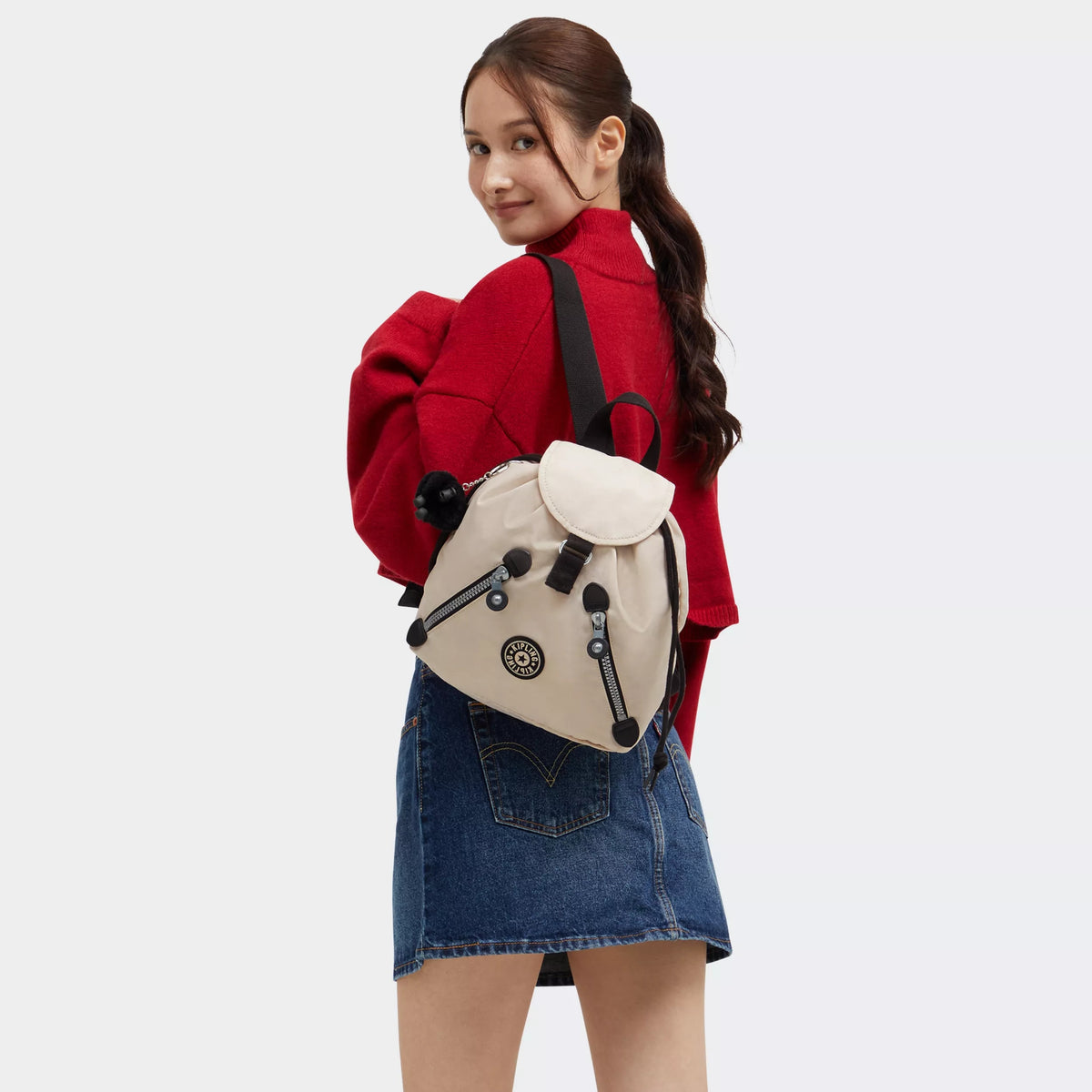New Fundamental Small Backpack Back to Beige H - 2