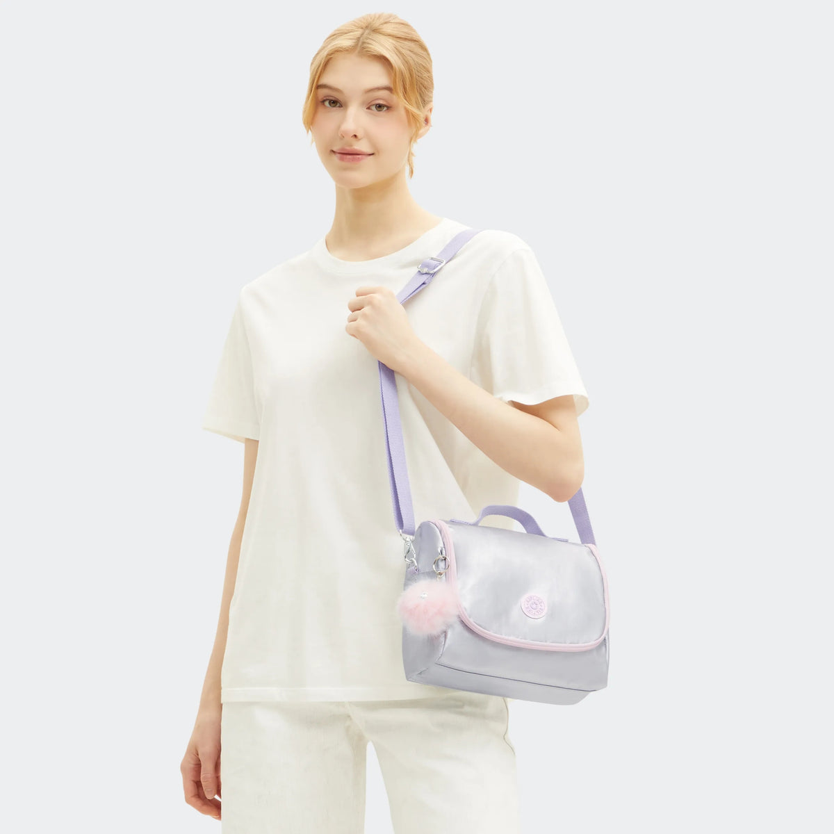 New Kichirou Metallic Lunch Bag Silver Glow Met - 2