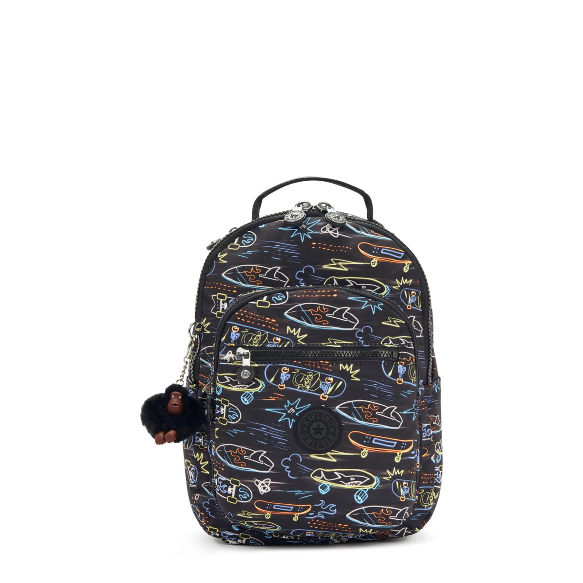 Seoul Small Printed Tablet Backpack Neon Skate - 1