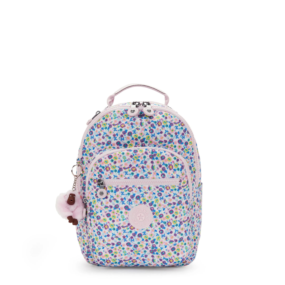 Seoul Small Printed Tablet Backpack Digi Flower Print - view1