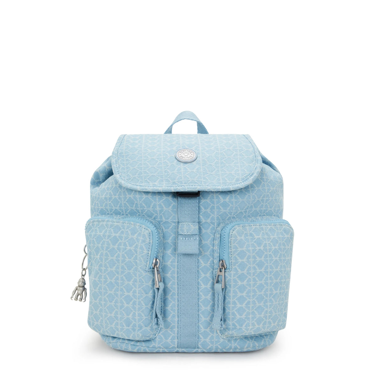 Anto Small Printed Denim Backpack Light Denim Jq - 1