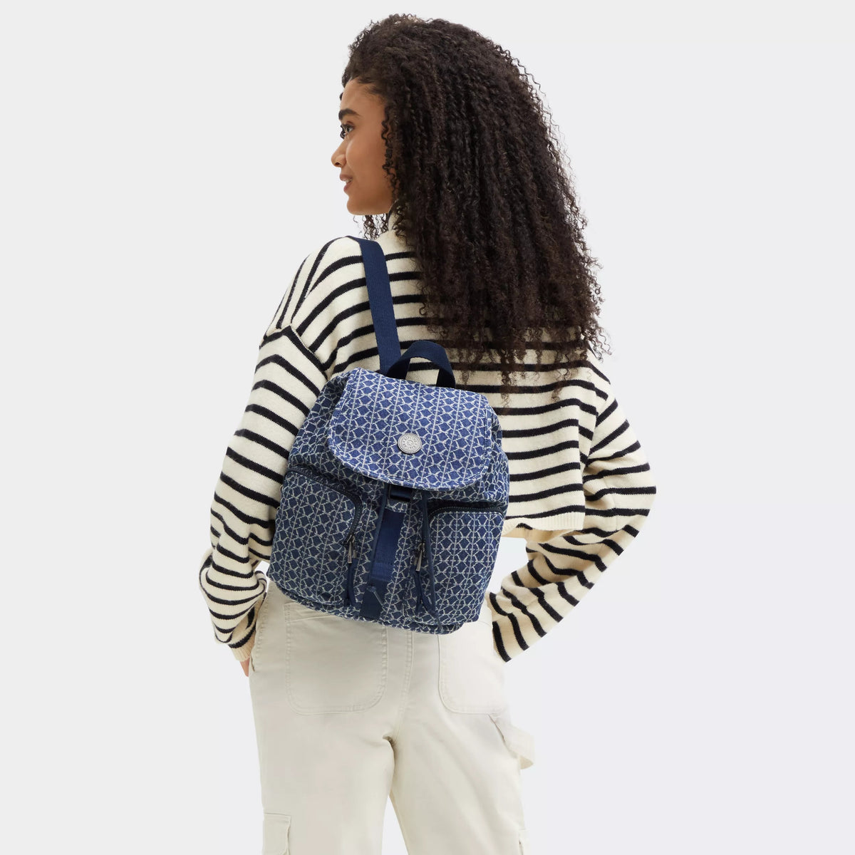 Anto Small Printed Denim Backpack Signature Denim - 2