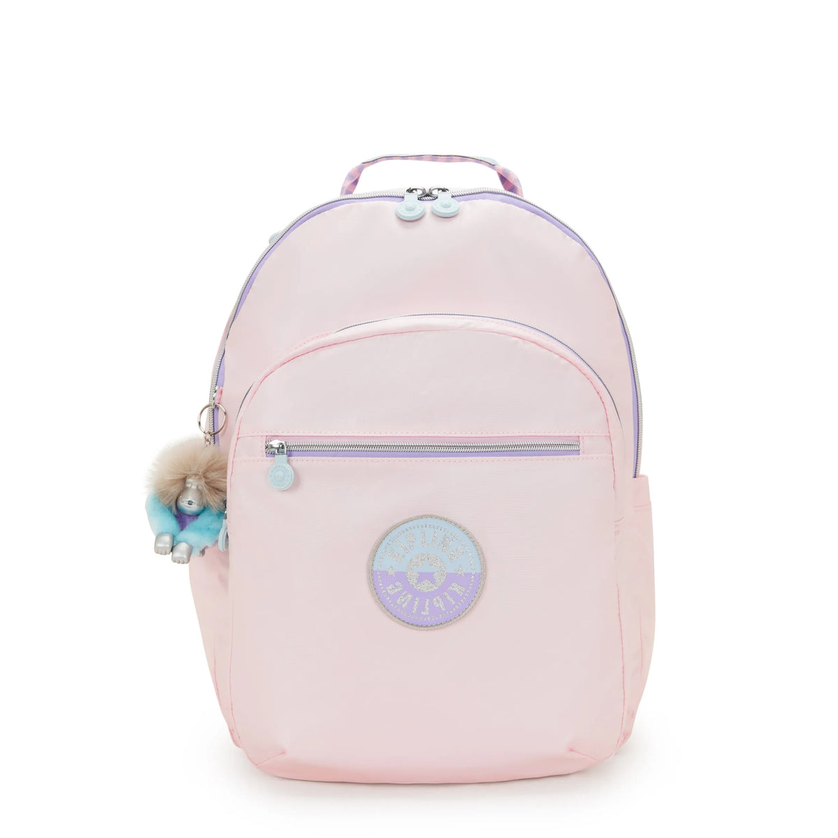 Seoul Extra Large Metallic 17" Laptop Backpack Sea Pink Met C - 1