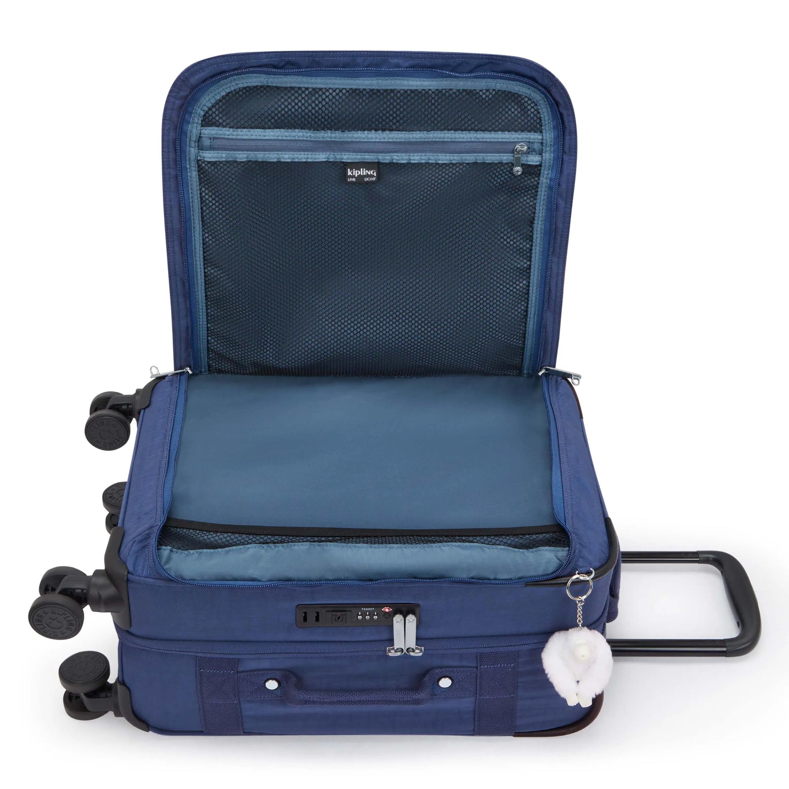 Spontaneous Small Rolling Luggage Casual Blue C-view-8