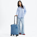 Spontaneous Small Rolling Luggage Vintage Blue - 2