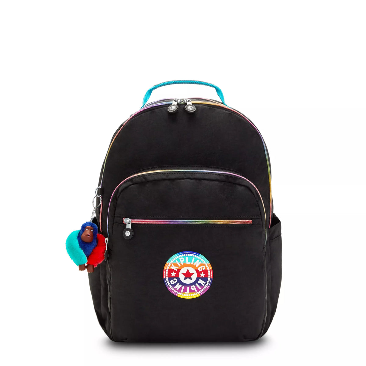 Seoul Large Printed 15" Laptop Backpack TRULY BLACK RAINBOW - 1