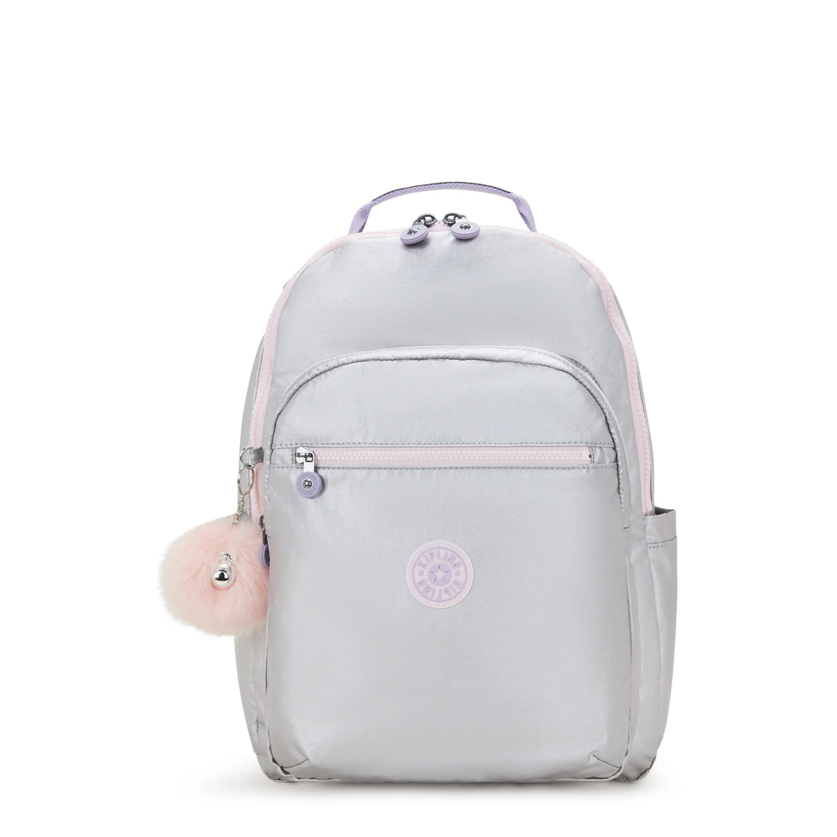 Seoul Large Metallic 15" Laptop Backpack Silver Glow Met - 1