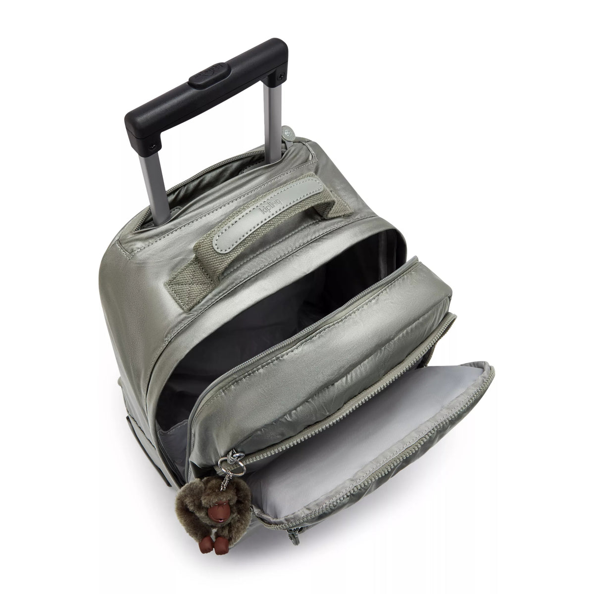 Sanaa Large Metallic Rolling Backpack Moon Grey Metallic - 3