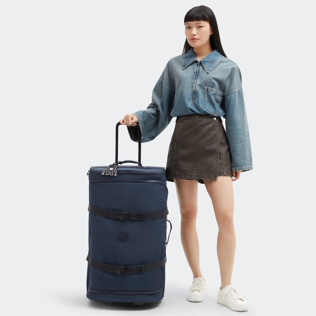 Aviana Large Rolling Duffle Bag Blue Bleu 2 - 2