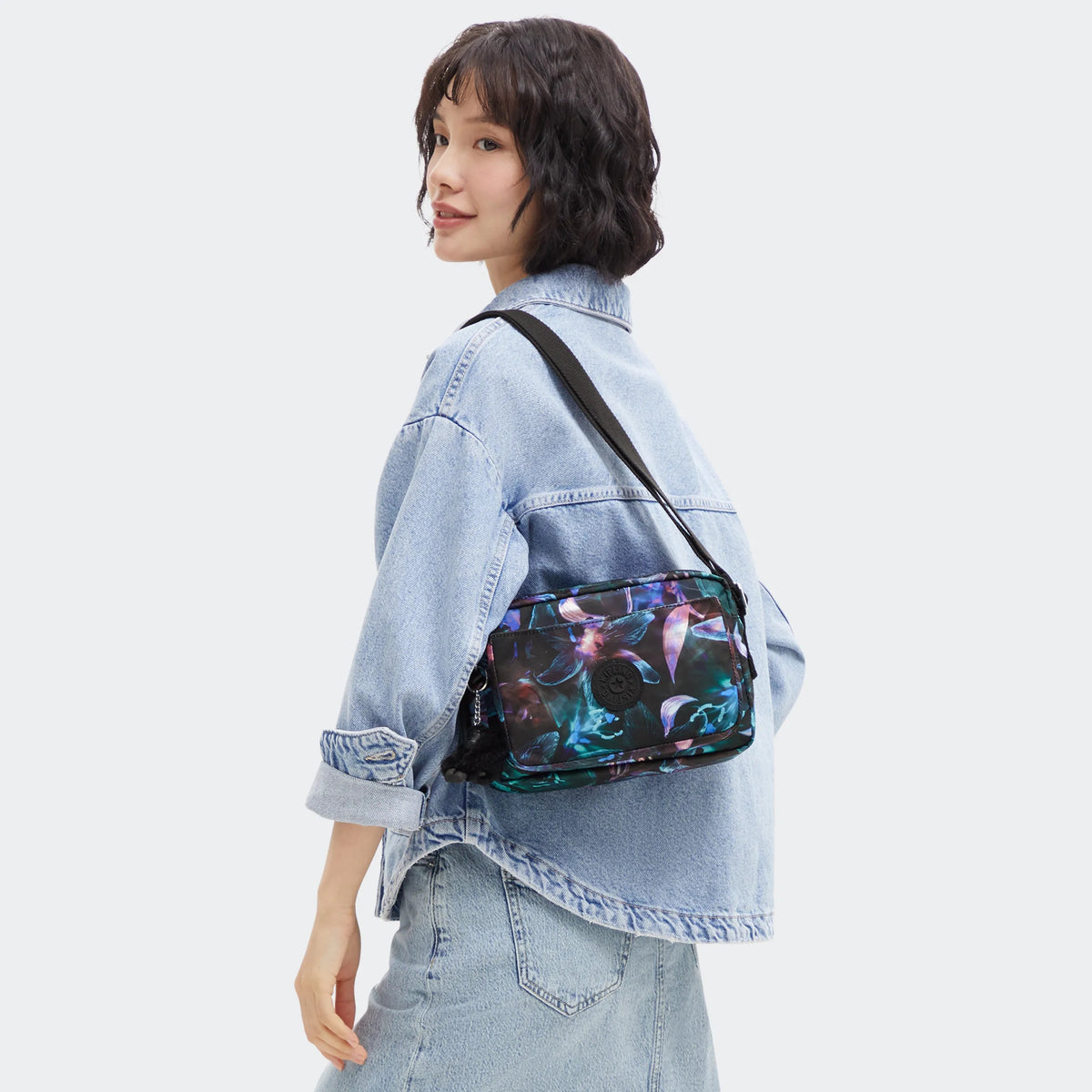 Abanu Medium Printed Crossbody Bag Spectral Orchid - 2