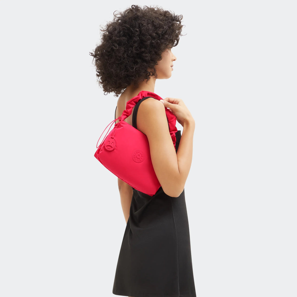 Eleni Smooth Satin Shoulder Bag Simply Fuchsia - 2