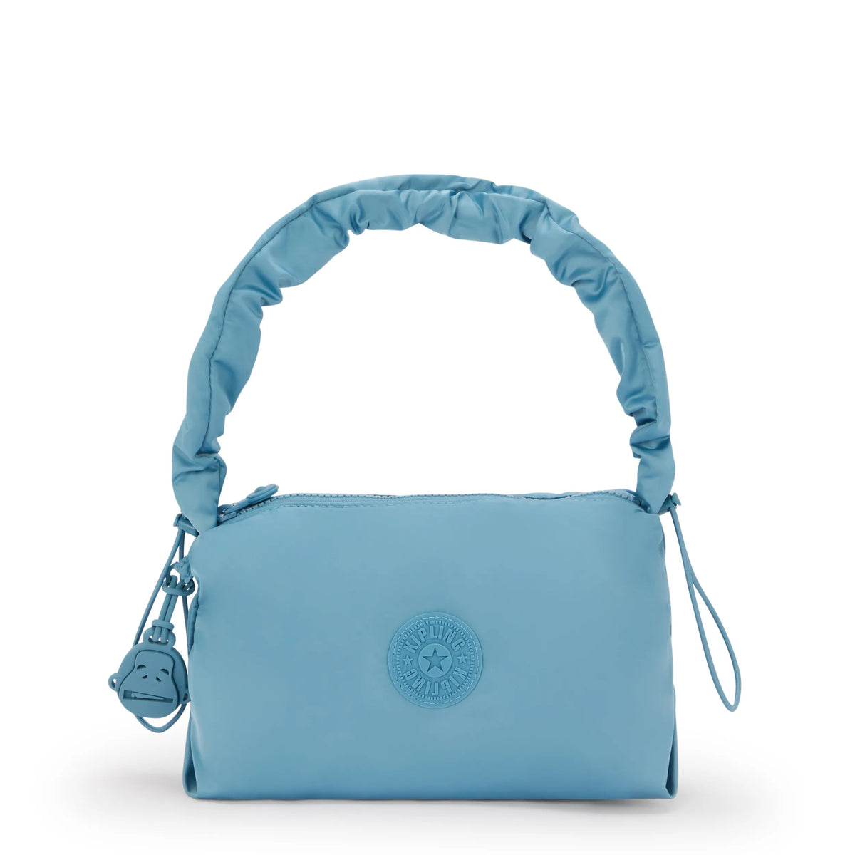 Eleni Smooth Satin Shoulder Bag Sounds Blue - 1