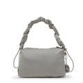Eleni Smooth Satin Shoulder Bag Entirely Grey - 3