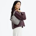 Eleni Smooth Satin Shoulder Bag Entirely Grey - 2
