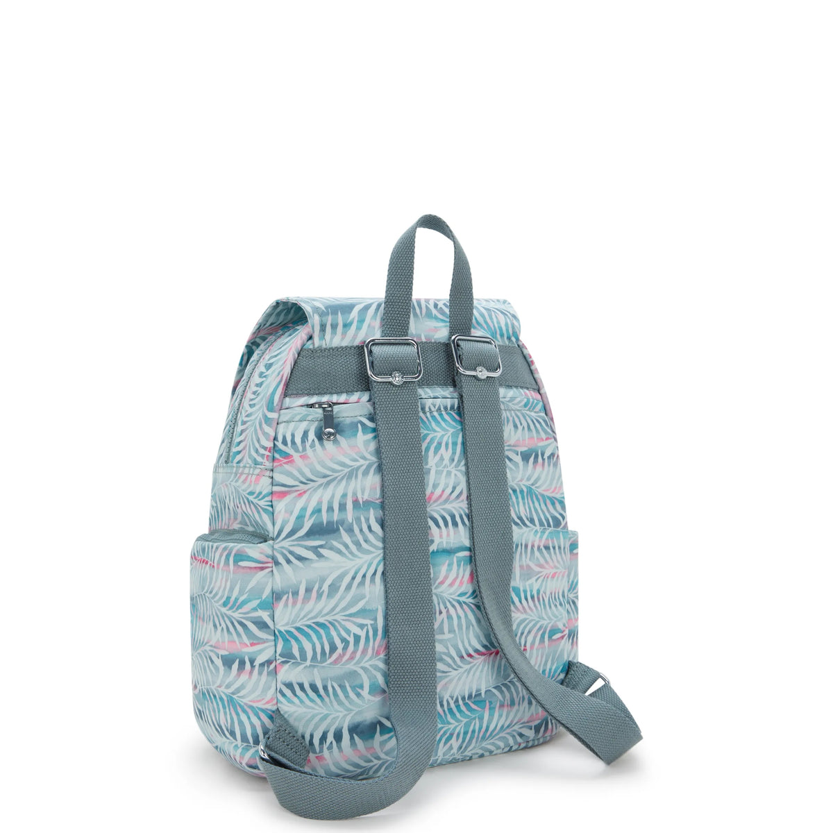 City Zip Small Printed Backpack Palmtree Leaves - 3