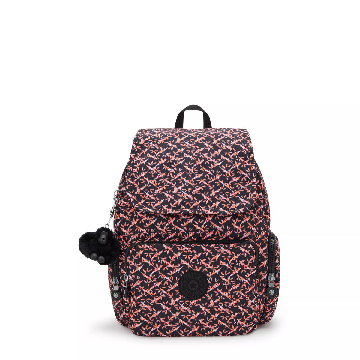 City Zip Small Printed Backpack Dancing Bouquet - 1