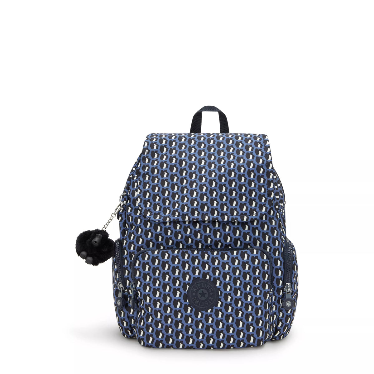 City Zip Small Printed Backpack 3D K Blue - 1